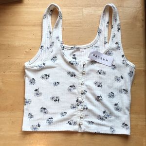 PacSun cropped floral tank top
